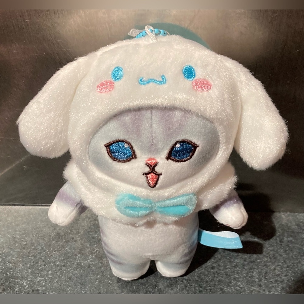 🐶 🐱 17cm Sanrio Mofusand Cat Cross-Dressing Cinnamoroll White Puppy Plush Doll - Picture 2 of 9